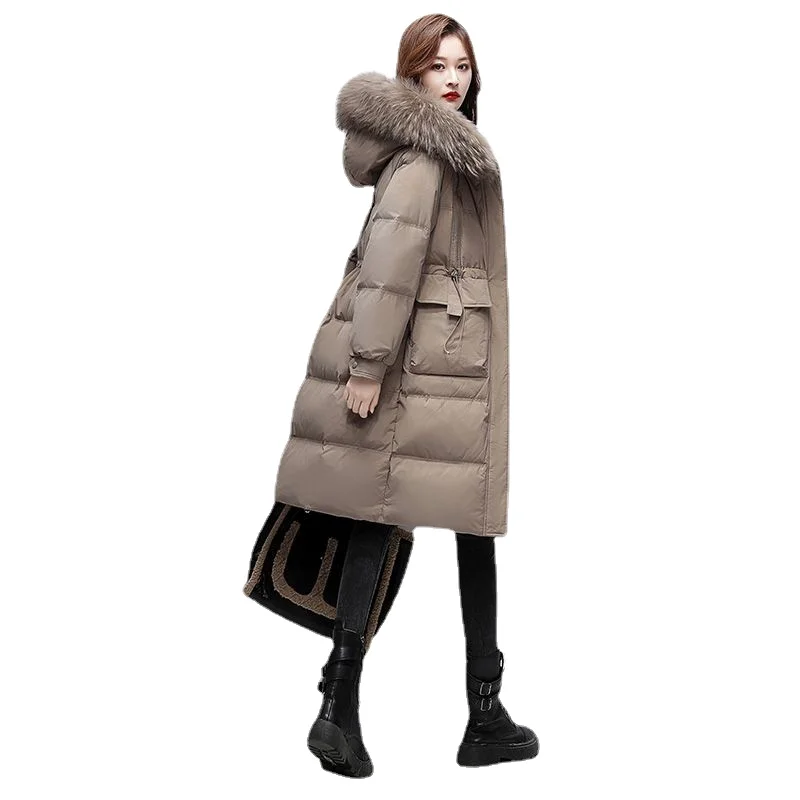 New Large Women Down Jacket Hooded Real Fur Collar Solid Color Thickened Insulation White Duck Down Women Parkas
New Large Women Down Jacket Hooded Real Fur Collar Solid Color Thickened Insulation White Duck Down Women Parkas