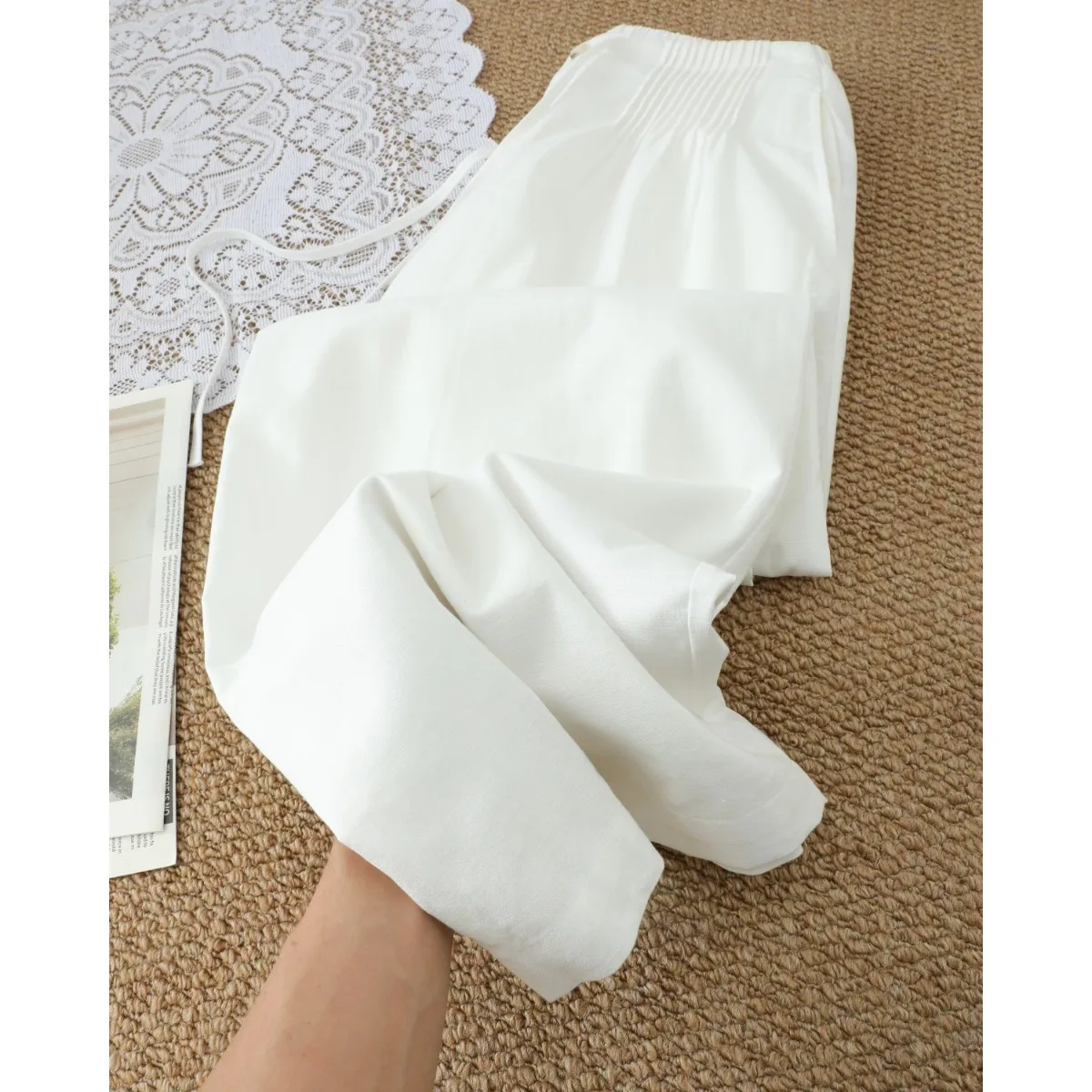 Korean Style Simple Design Fashionable Casual Pants Women's Accordion Pleat Pants High Waist Long Leg Cotton Polyester
Korean Style Simple Design Fashionable Casual Pants Women's Accordion Pleat Pants High Waist Long Leg Cotton Polyester