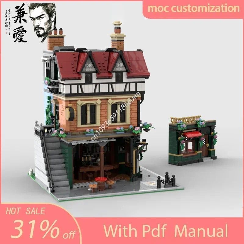 MOC Custom Modular Building Tudor Corner Pub Street View Model Building Block Creative Assembly Educational Bricks Kid present
MOC Custom Modular Building Tudor Corner Pub Street View Model Building Block Creative Assembly Educational Bricks Kid present