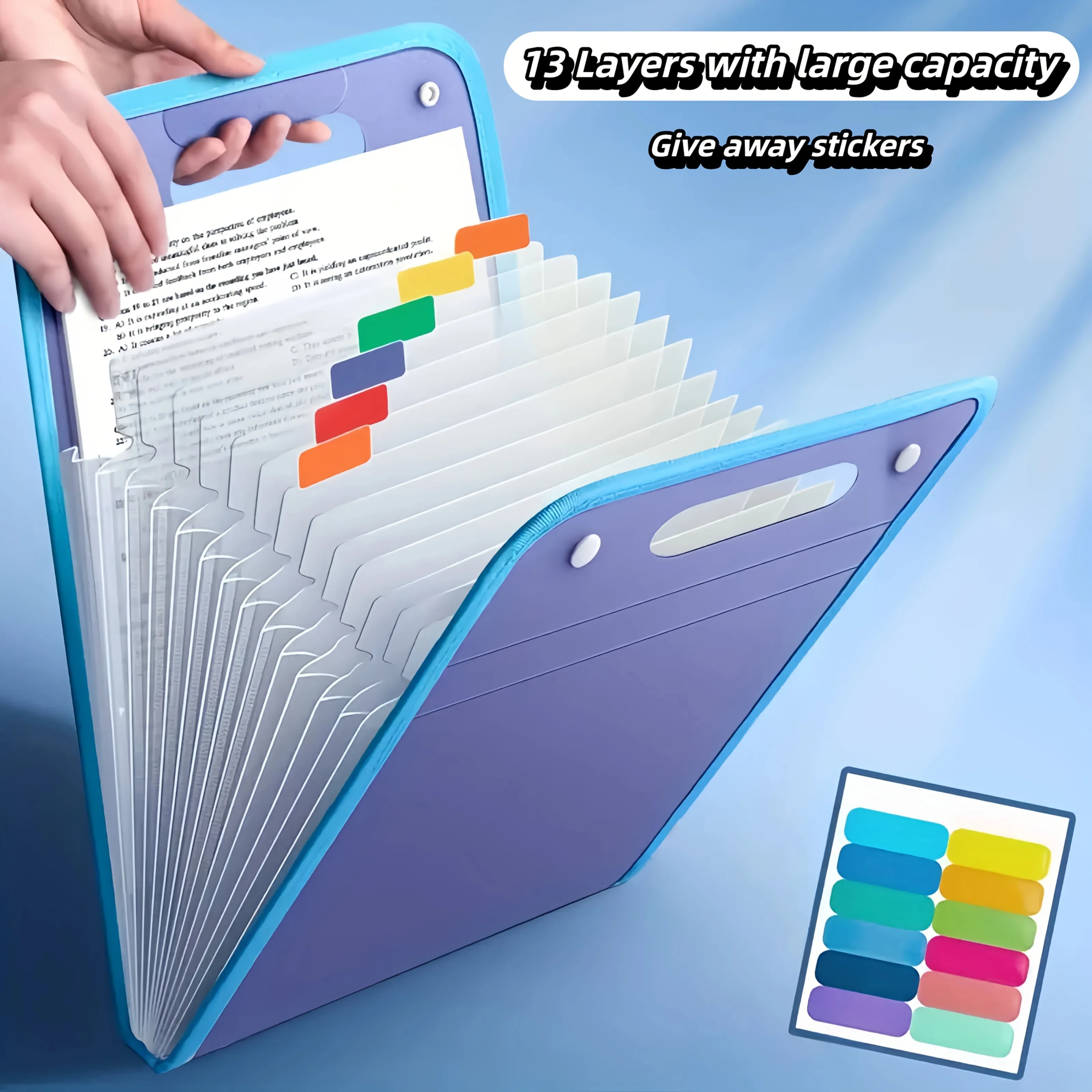 1 PCS Multi-layer Large-capacity Handheld Expanding File Folder, an essential organizer for primary school students' exam papers
1 PCS Multi-layer Large-capacity Handheld Expanding File Folder, an essential organizer for primary school students' exam papers