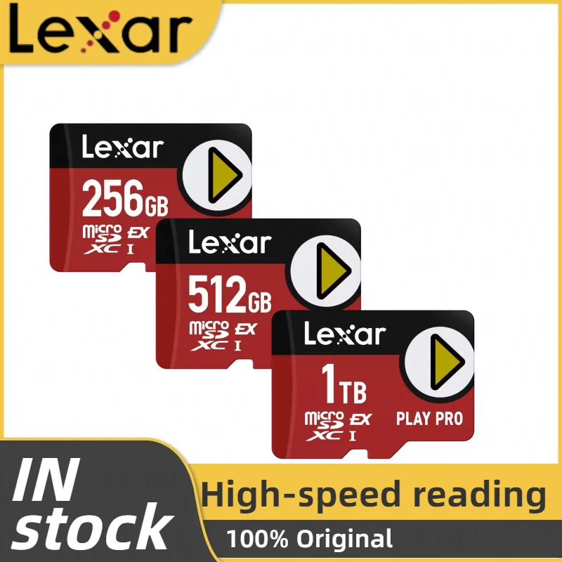Lexar micro TF SDXC Express Card 256GB 1TB PLAY PRO Max 900Mb/s V30 Micro SD Card U3 C10 Memory Card for Switch Tablet TF Card
Lexar micro TF SDXC Express Card 256GB 1TB PLAY PRO Max 900Mb/s V30 Micro SD Card U3 C10 Memory Card for Switch Tablet TF Card