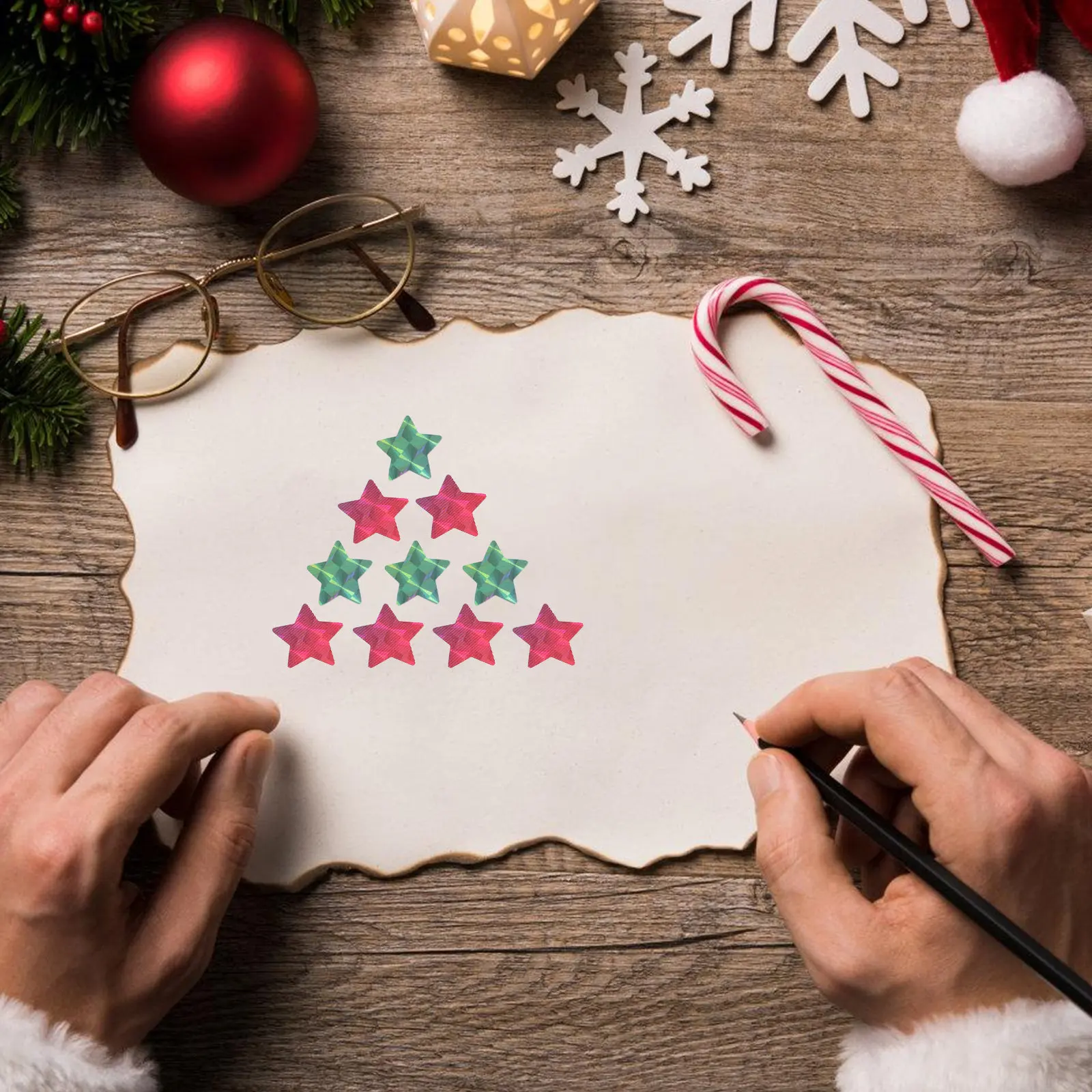 20 Sheets Waterproof Pentagram Shaped Stickers Self-Adhesive Encouragement Reward Stickers for Birthday Invitations Christmas
20 Sheets Waterproof Pentagram Shaped Stickers Self-Adhesive Encouragement Reward Stickers for Birthday Invitations Christmas