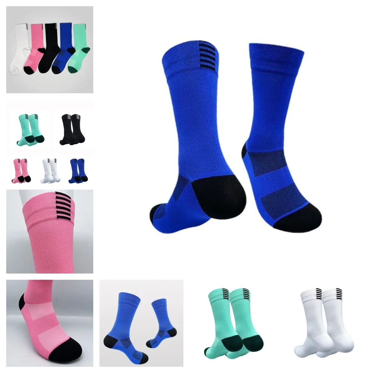 European sizes 39-43, 1/5 Pairs Knit Breathable Sports Mid-Calf Socks Unisex for Adults.
European sizes 39-43, 1/5 Pairs Knit Breathable Sports Mid-Calf Socks Unisex for Adults.
