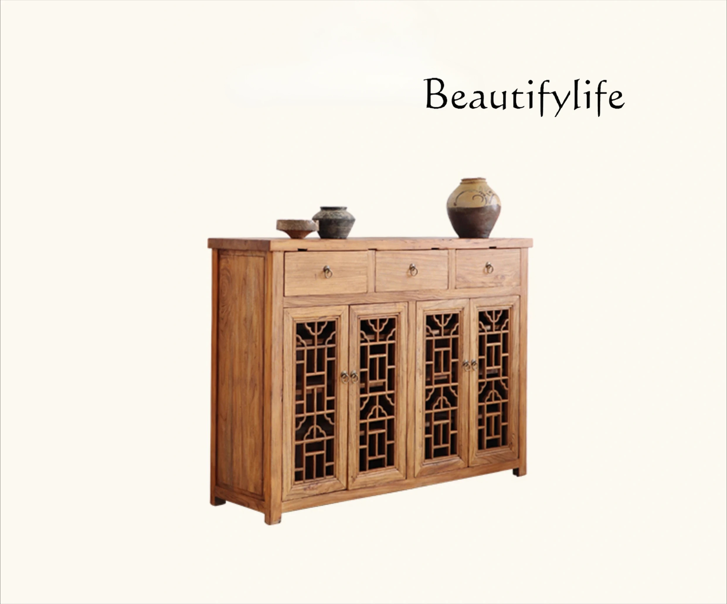wind solid wood dining side cabinet retro wind tea room cabinet elm wood carving flower window hollow old Chinese side cabinet
wind solid wood dining side cabinet retro wind tea room cabinet elm wood carving flower window hollow old Chinese side cabinet