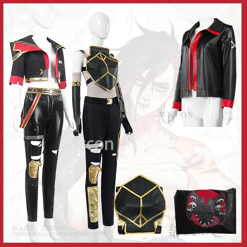 Anime 7PCS Arcane Vi Cosplay Costume Game LOL Vi Coat Jacket Wig Cosplay Outfits Women Halloween Carnival Suit Party Costumized
Anime 7PCS Arcane Vi Cosplay Costume Game LOL Vi Coat Jacket Wig Cosplay Outfits Women Halloween Carnival Suit Party Costumized