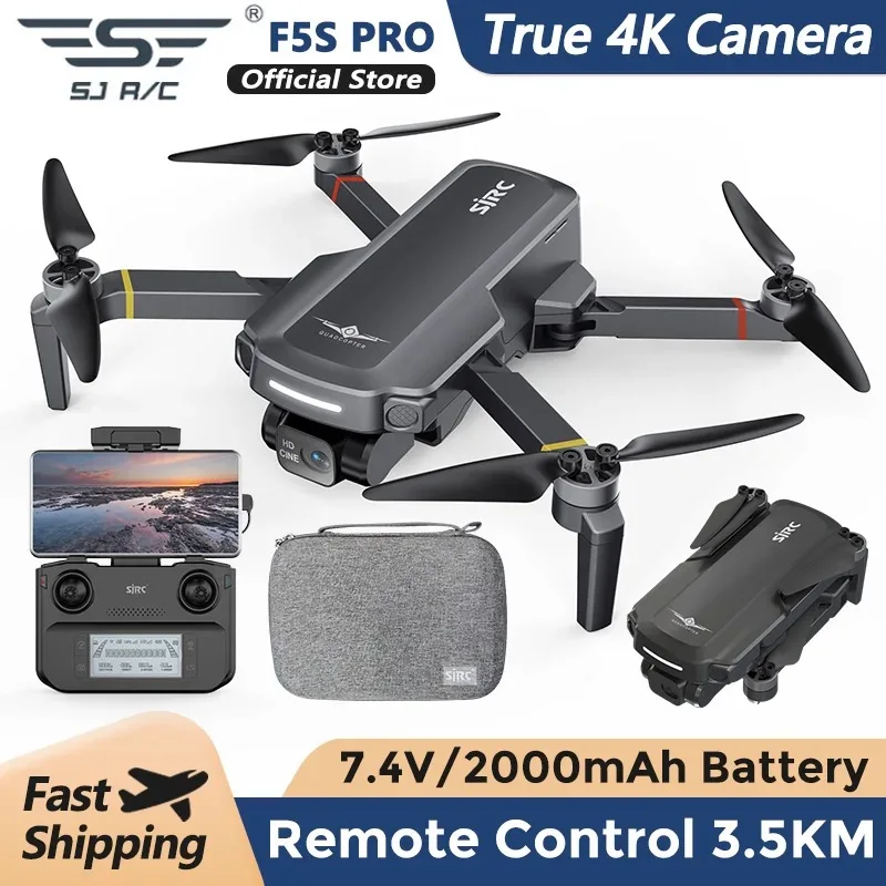 Квадрокоптер F5S PRO, 4K профессиональный, 2-осевой, GPS, 3,5 км, 30 мин. полета
Квадрокоптер F5S PRO, 4K профессиональный, 2-осевой, GPS, 3,5 км, 30 мин. полета