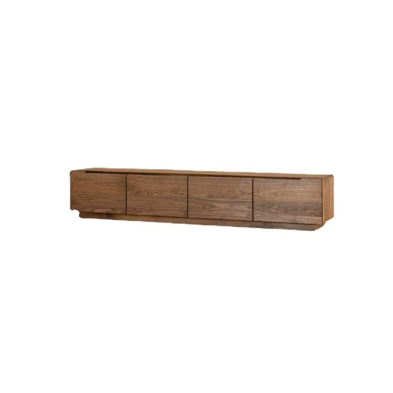 All solid wood TV cabinet Nordic, black walnut floor cabinet living room furniture, modern simplicity
All solid wood TV cabinet Nordic, black walnut floor cabinet living room furniture, modern simplicity