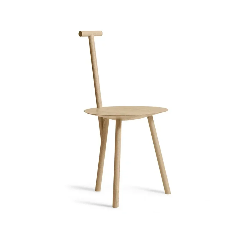 Minimalist Study Restaurant Designer Dining Chairs Solid Wood Bedroom Clothing Store Leisure Three-legged Chair with Backrest
Minimalist Study Restaurant Designer Dining Chairs Solid Wood Bedroom Clothing Store Leisure Three-legged Chair with Backrest