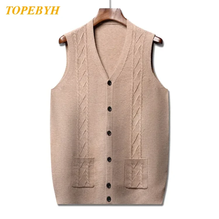 Trend Men's Business Casual Pullover Wear Warm Sleeveless Velvet Knitted Sweater Vest Tops
Trend Men's Business Casual Pullover Wear Warm Sleeveless Velvet Knitted Sweater Vest Tops