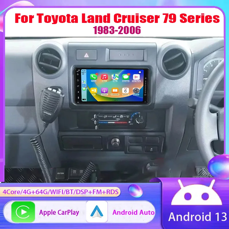 7" 2Din Car Stereo Radio For Toyota Land Cruiser 79 Series 1983-2006 Apple Carplay Android 13 Head Unit FM BT GPS Navi
7" 2Din Car Stereo Radio For Toyota Land Cruiser 79 Series 1983-2006 Apple Carplay Android 13 Head Unit FM BT GPS Navi