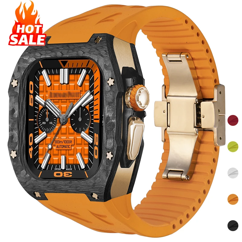 Modification Kit Carbon Fiber Case For Apple Watch Ultra 3 49mm Fluororubber Strap Luxury Mod Kit for iWatch Ultra 1 2 49MM
Modification Kit Carbon Fiber Case For Apple Watch Ultra 3 49mm Fluororubber Strap Luxury Mod Kit for iWatch Ultra 1 2 49MM