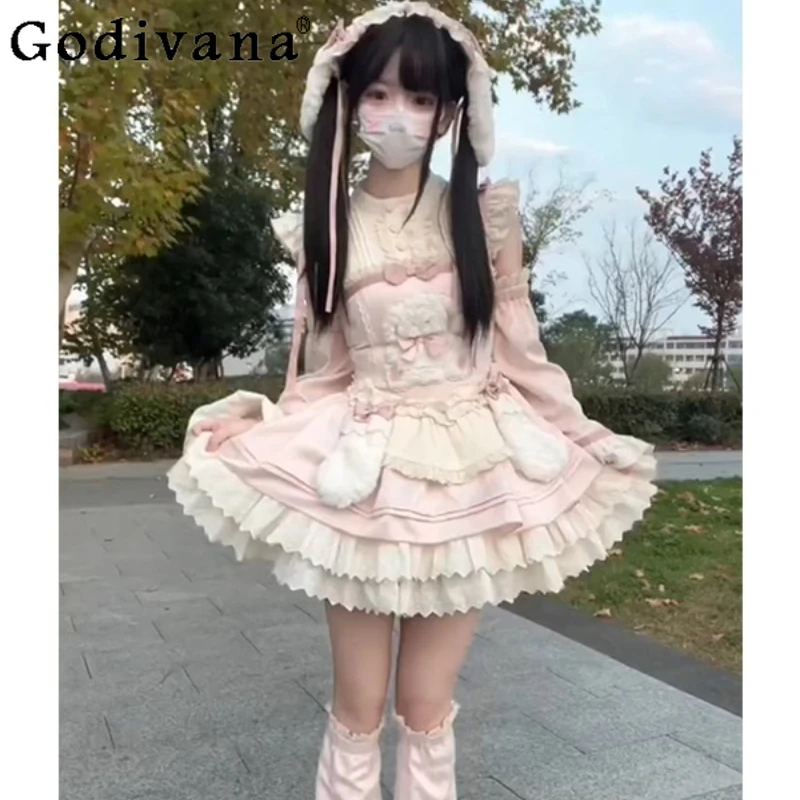 Розовое пышное праздничное платье принцессы для женщин, милое милое платье в стиле Лолиты с кроликом для девочек, женское весенне-летнее платье на день рождения
Розовое пышное праздничное платье принцессы для женщин, милое милое платье в стиле Лолиты с кроликом для девочек, женское весенне-летнее платье на день рождения