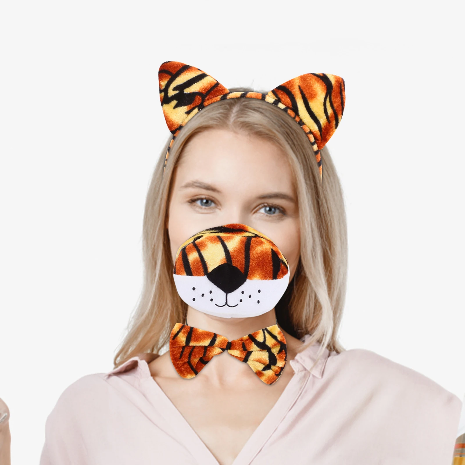 Tiger Costumes Set Decorative Cosplay Headb Unique Tiger Ear Headdress Party Headdress Festival Tail Girl Kit Bow Tie Nose Skirt
Tiger Costumes Set Decorative Cosplay Headb Unique Tiger Ear Headdress Party Headdress Festival Tail Girl Kit Bow Tie Nose Skirt