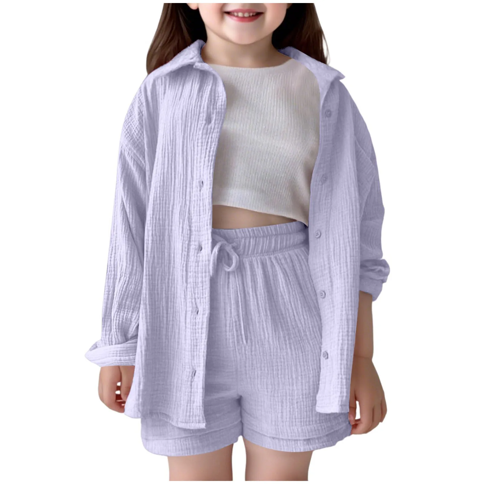 Receiving Baby Blanket Girl Set Summer Two Piece Girls' Children's Summer Muslin Blouse Shirt And Shorts Two Girl Legging 8
Receiving Baby Blanket Girl Set Summer Two Piece Girls' Children's Summer Muslin Blouse Shirt And Shorts Two Girl Legging 8