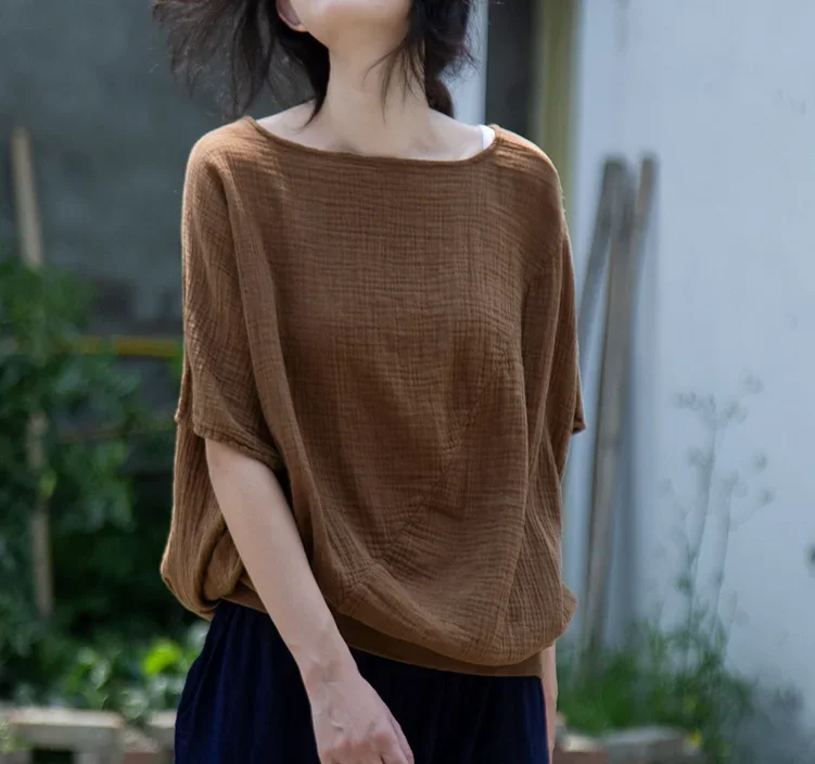 Soft Solid Vintage Summer Women's Top Short Sleeve Loose Summer T Shirts Tees Original Cotton Travel Casual T Shirts Ropa Mujer
Soft Solid Vintage Summer Women's Top Short Sleeve Loose Summer T Shirts Tees Original Cotton Travel Casual T Shirts Ropa Mujer