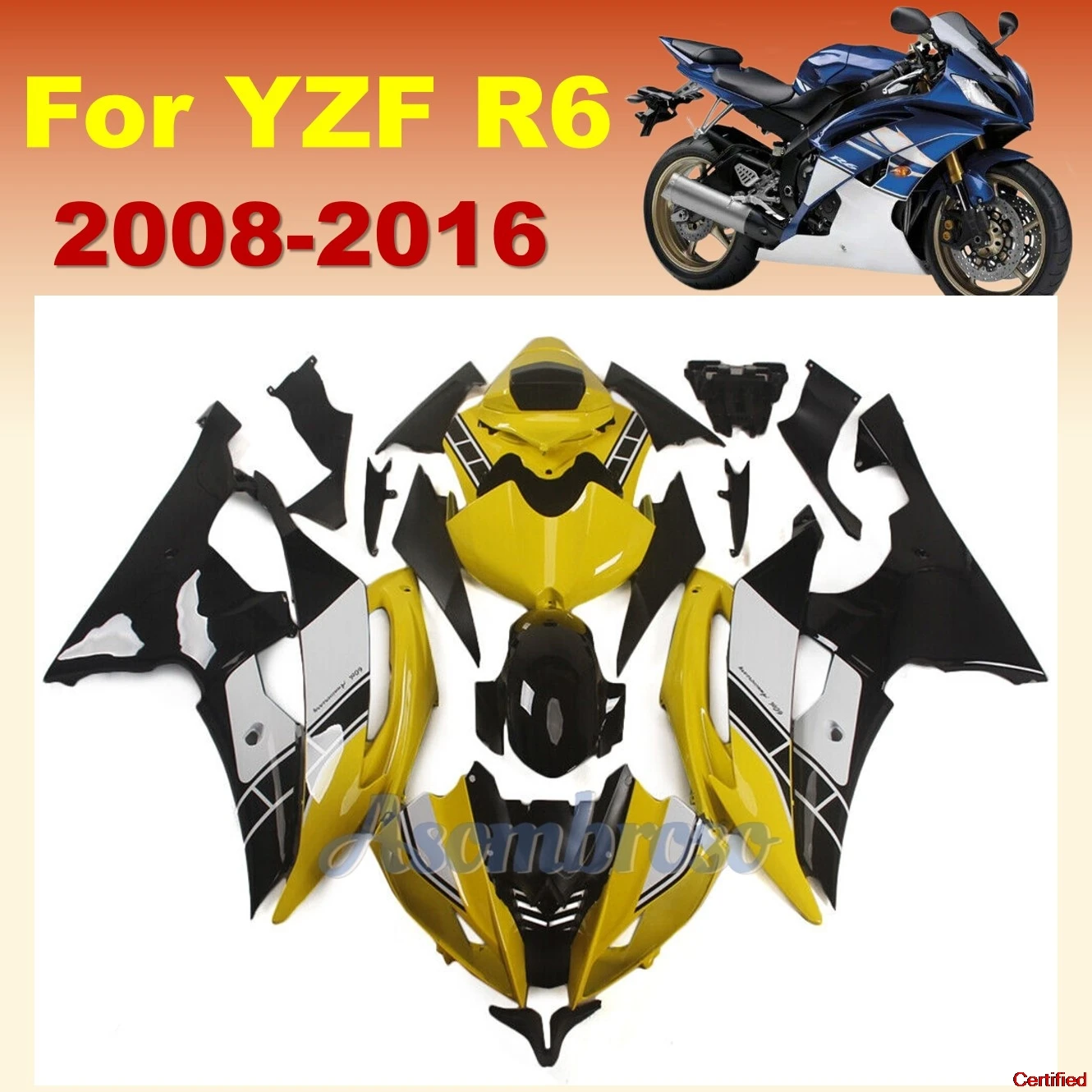 Fairings for YAMAHA YZF-R6 2008 2009 2010 2012 2013 2016 2015 2014 YZFR6 08-16 Full Body Shell Guard Fairing Kit
Fairings for YAMAHA YZF-R6 2008 2009 2010 2012 2013 2016 2015 2014 YZFR6 08-16 Full Body Shell Guard Fairing Kit 