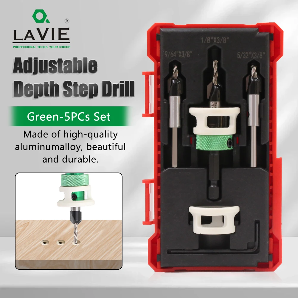 LAVIE 1set Woodworking Limit Four Edge Countersink Bit Alloy Head Cone-Hole Drill Adjustable Depth Step Drill Screw Countersink
LAVIE 1set Woodworking Limit Four Edge Countersink Bit Alloy Head Cone-Hole Drill Adjustable Depth Step Drill Screw Countersink