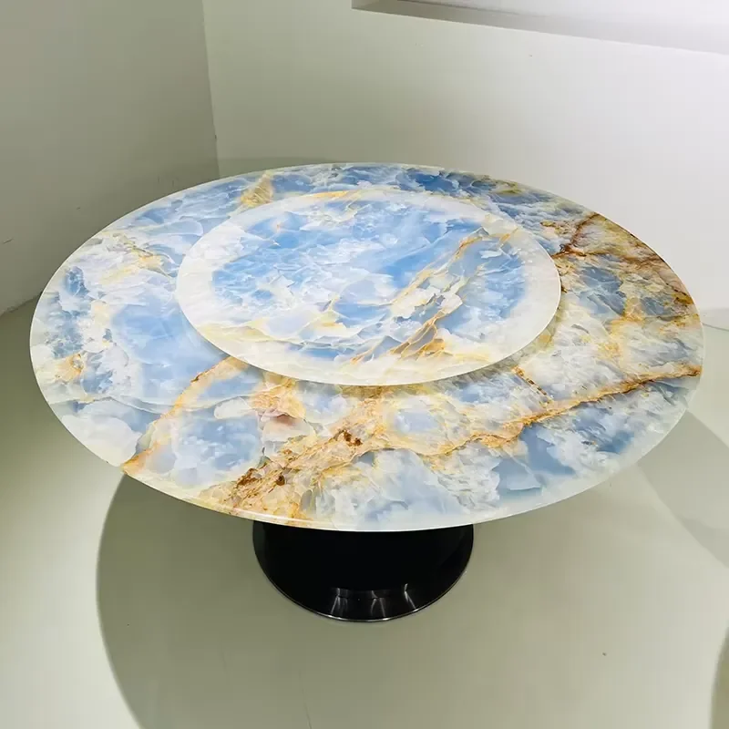 Blue and Pink Jade Natural Stone Modern Round Dining Table Home Furniture Onyx
Blue and Pink Jade Natural Stone Modern Round Dining Table Home Furniture Onyx