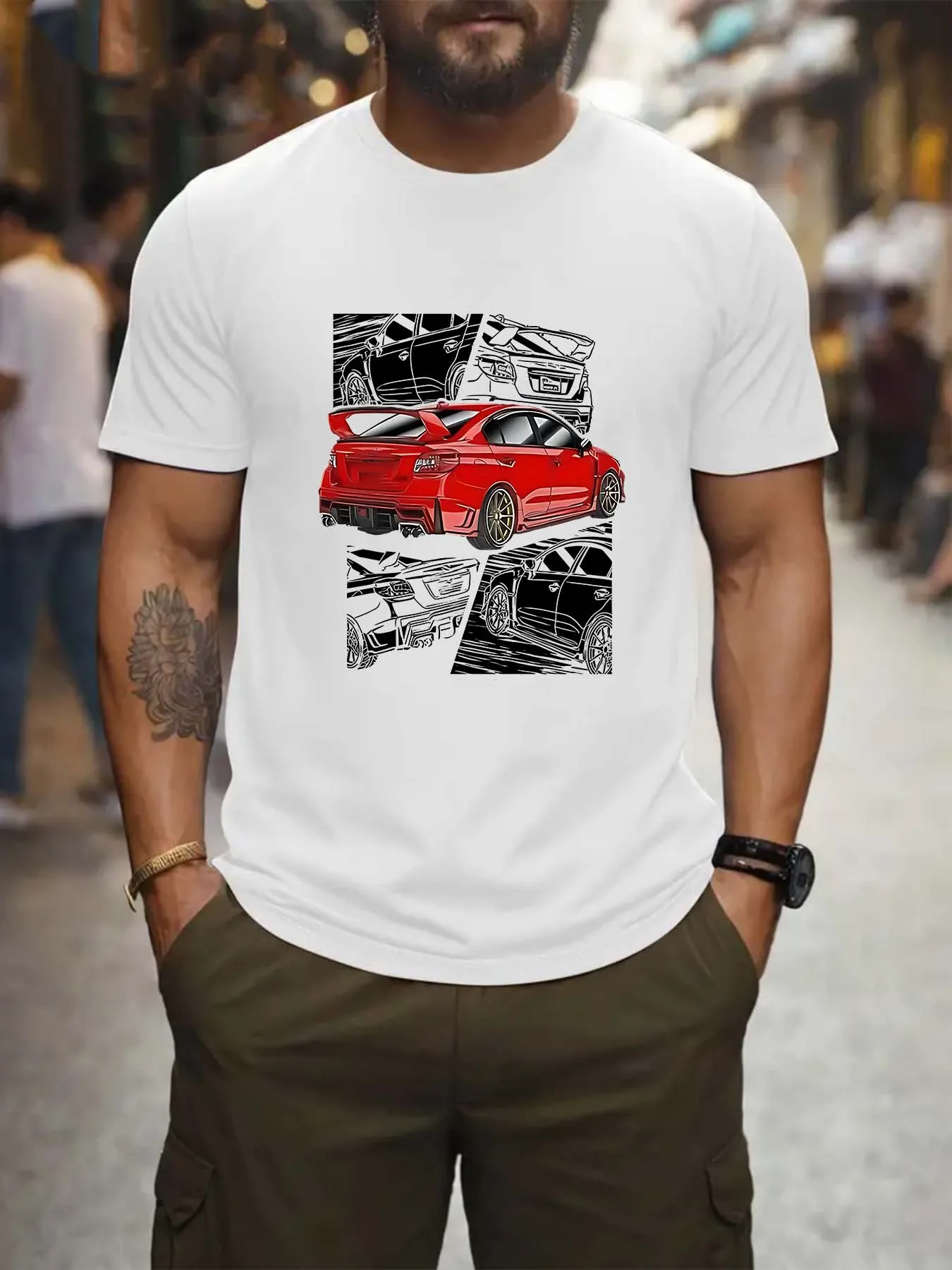 Red Racing Car Print Mens Graphic Design Crew Neck T-shirt Casual Comfy Tees T-shirts For Summer Mens Clothing Tops
Red Racing Car Print Mens Graphic Design Crew Neck T-shirt Casual Comfy Tees T-shirts For Summer Mens Clothing Tops