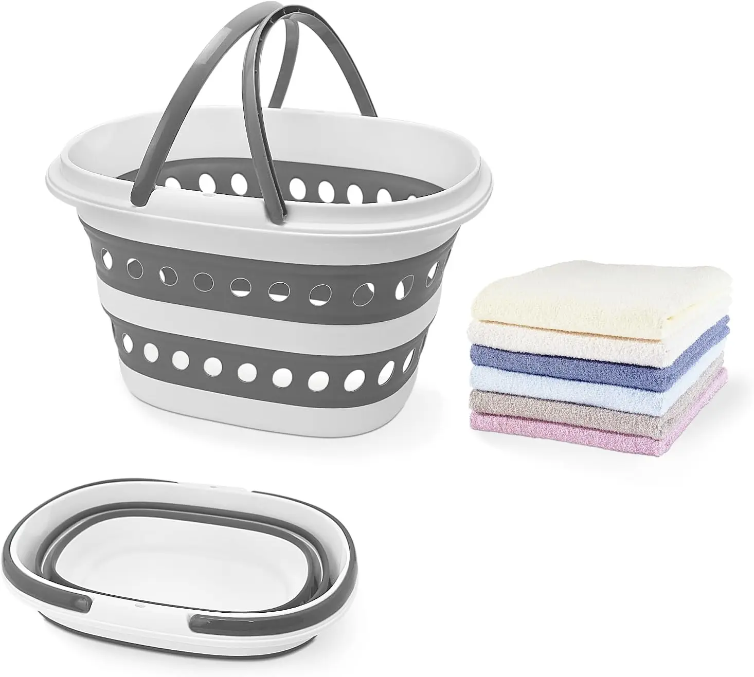 Compact Collapsible Laundry Basket, Small Size Pop-Up Hamper Perfect for Bedroom Side,Bathroom,Travel, Not for Large Families, Foldable with Handle, Measures 16 x 12.5 x 9.5 In, (Gray)
Compact Collapsible Laundry Basket, Small Size Pop-Up Hamper Perfect for Bedroom Side,Bathroom,Travel, Not for Large Families, Foldable with Handle, Measures 16 x 12.5 x 9.5 In, (Gray)