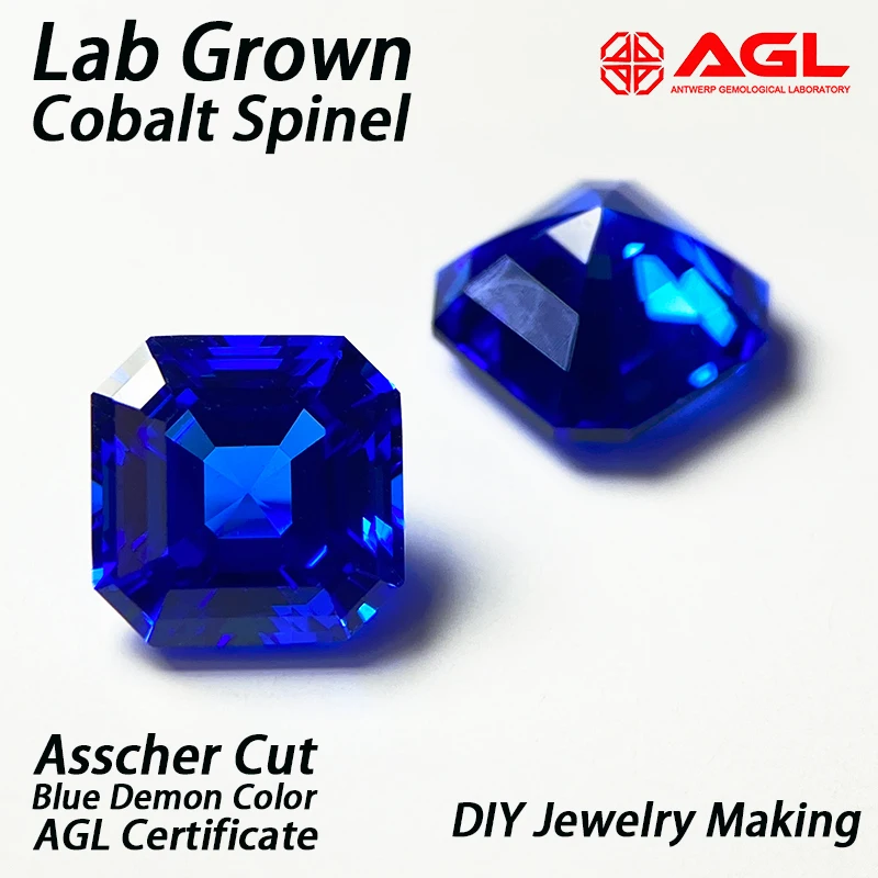 Lab Grown Cobalt Spinel Asscher Cut Blue Color for DIY Ring Necklace Earrings Making Materials Selectable AGL Certificate
Lab Grown Cobalt Spinel Asscher Cut Blue Color for DIY Ring Necklace Earrings Making Materials Selectable AGL Certificate