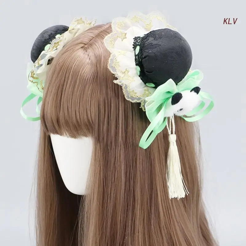 Lolitas Headpiece Cute Hair Accessories Cosplays Hair Clip Plush Panda Bowknot Decors Sweet Hairpins 4x12 Inch
Lolitas Headpiece Cute Hair Accessories Cosplays Hair Clip Plush Panda Bowknot Decors Sweet Hairpins 4x12 Inch