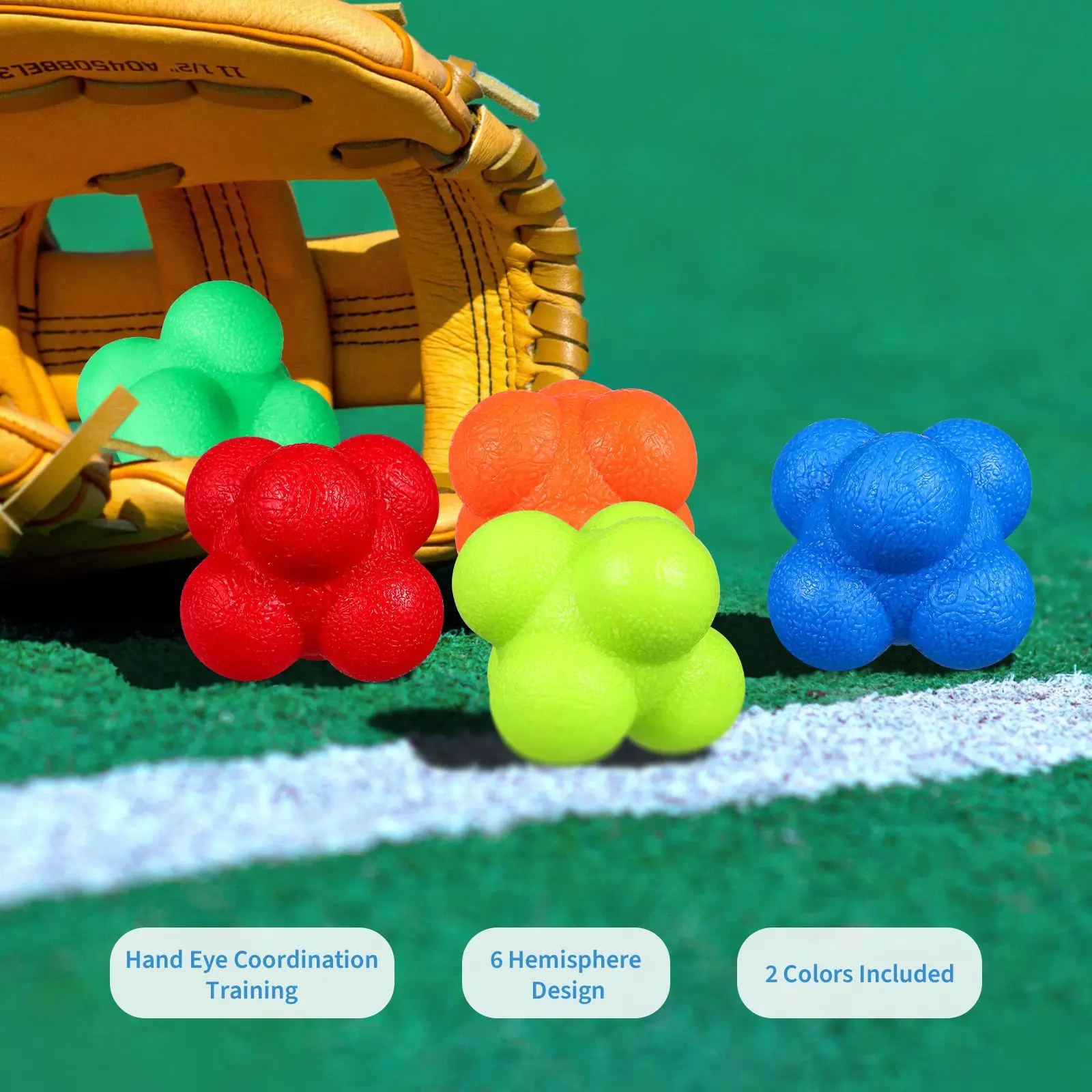 6 PCS Agility Reaction Reflex Ball Bouncing Ball Baseball Tennis Badminton Reaction Training Ball Exercise Fitness Ball
6 PCS Agility Reaction Reflex Ball Bouncing Ball Baseball Tennis Badminton Reaction Training Ball Exercise Fitness Ball