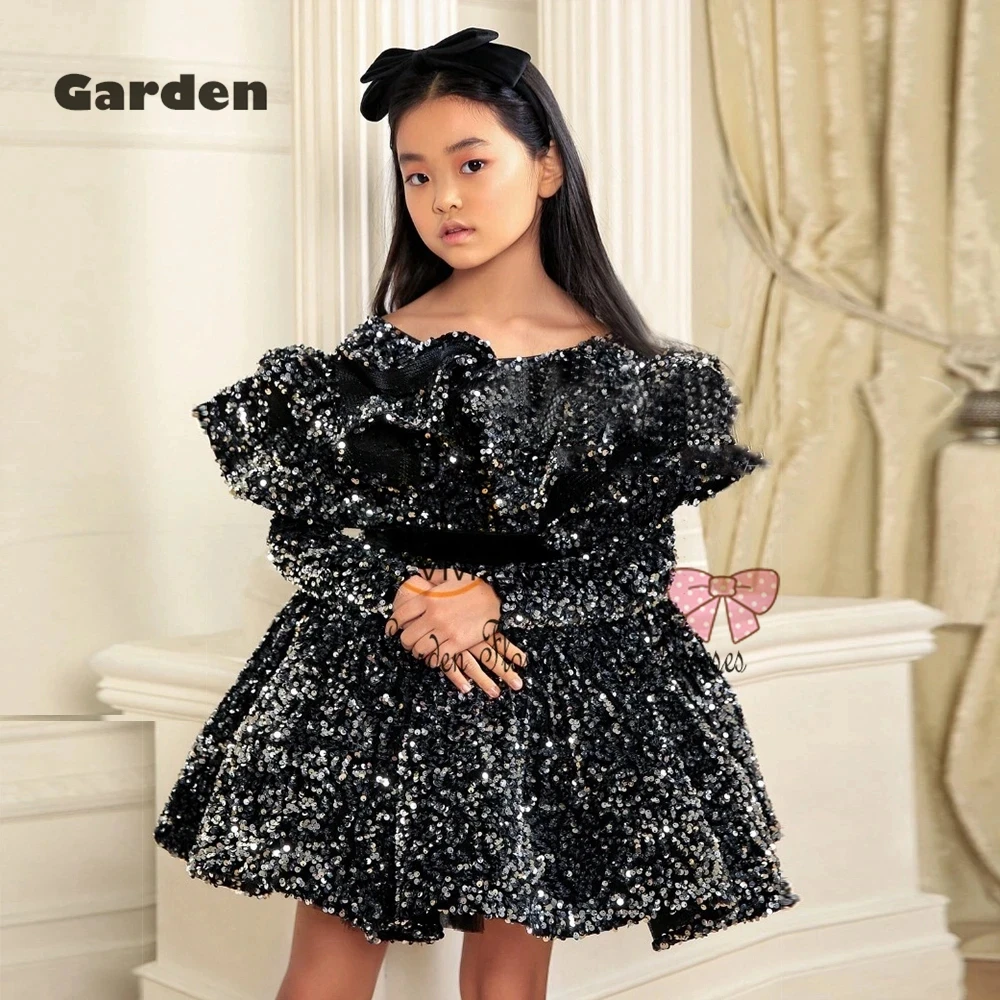 Charcoal Scoop Flower Girls Dresses with Sequined Full Sleeve Christmas Dresses for Princess 2025 Summer فستان عيد الميلاد
Charcoal Scoop Flower Girls Dresses with Sequined Full Sleeve Christmas Dresses for Princess 2025 Summer فستان عيد الميلاد