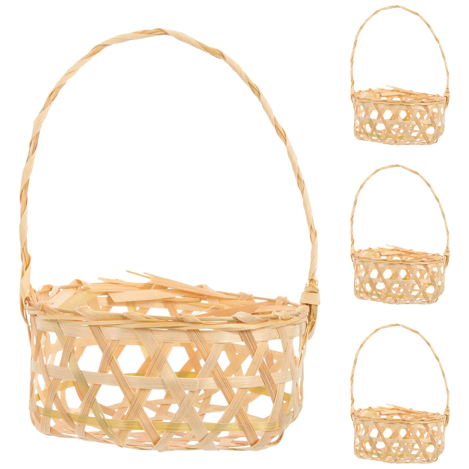 4Pcs Woven Bamboo Basket Small Handheld Decorative Storage Basket for Fruit Picking Flower Arrangement Easter Gift Packaging
4Pcs Woven Bamboo Basket Small Handheld Decorative Storage Basket for Fruit Picking Flower Arrangement Easter Gift Packaging
