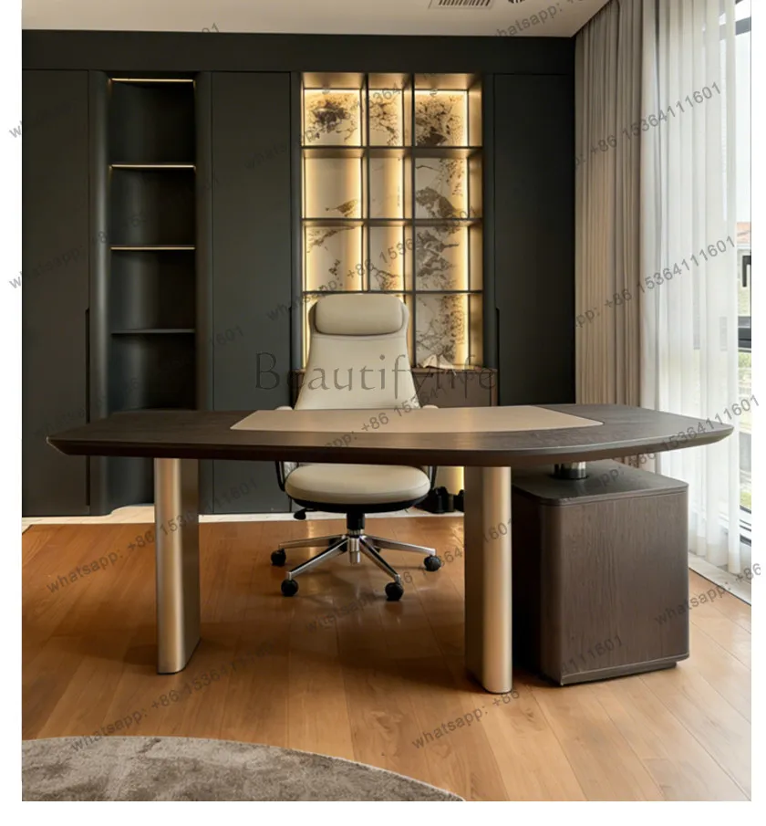 LS Italian minimalist designer high-end desk home simple modern study special-shaped writing desk
LS Italian minimalist designer high-end desk home simple modern study special-shaped writing desk