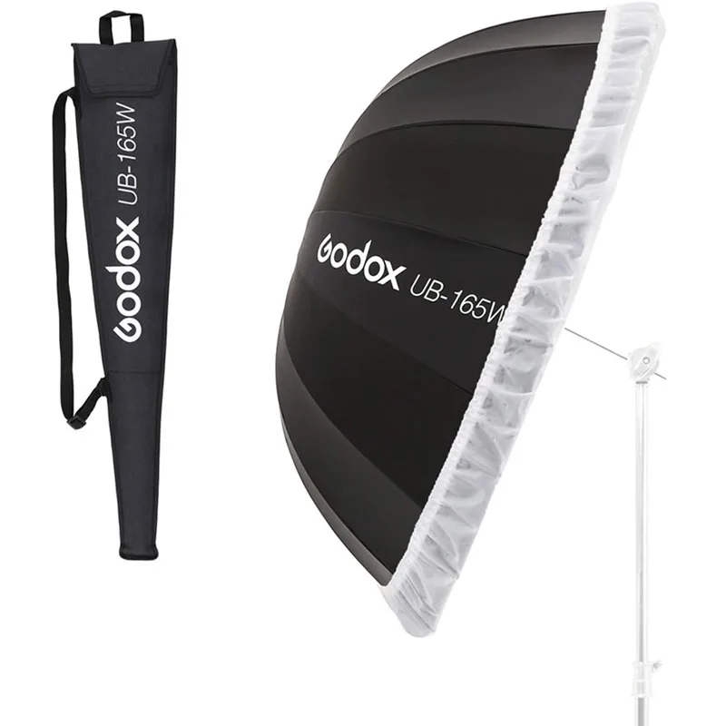 UB-165W 65cm Inner Silver Parabolic Deep Reflective Umbrella Studio Soft Light Umbrella with White Diffuser Cover
UB-165W 65cm Inner Silver Parabolic Deep Reflective Umbrella Studio Soft Light Umbrella with White Diffuser Cover