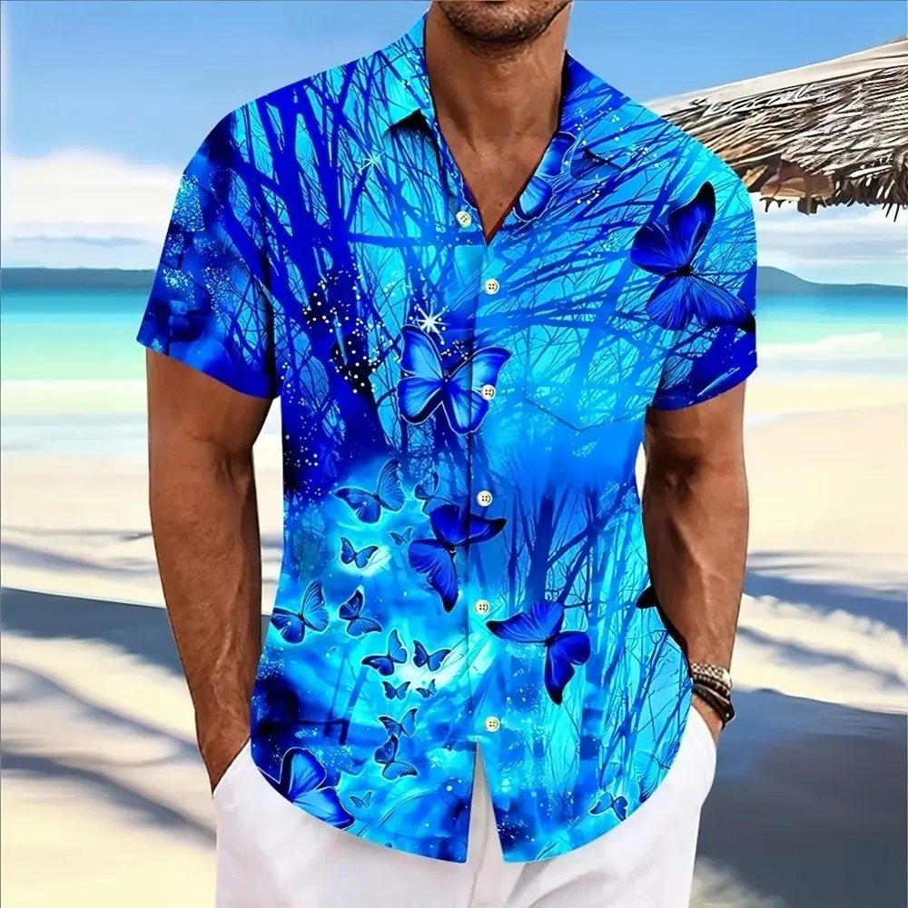 Men's Trend Printed Short Sleeve Shirt, 3d Printed Butterfly Pattern Printed Men's Top, Suitable For Daily Wear
Men's Trend Printed Short Sleeve Shirt, 3d Printed Butterfly Pattern Printed Men's Top, Suitable For Daily Wear