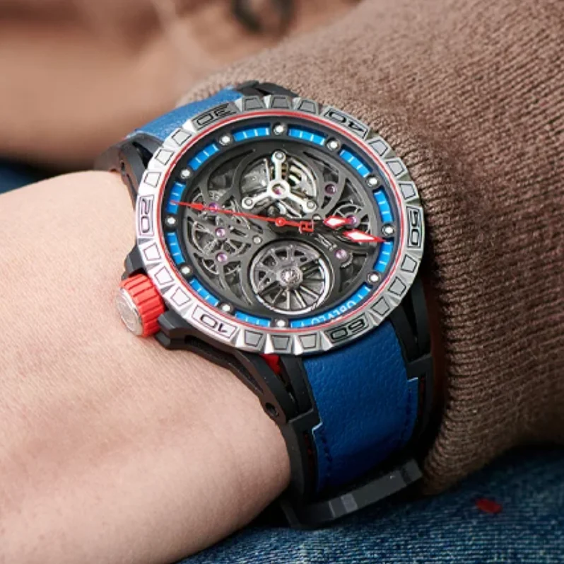OBLVLO Men Automatic Watch 42mm Mechanical Wristwatch Sapphire Mirror Luminous Skeleton Dial 50M Waterproof Leather+Rubber Strap
OBLVLO Men Automatic Watch 42mm Mechanical Wristwatch Sapphire Mirror Luminous Skeleton Dial 50M Waterproof Leather+Rubber Strap