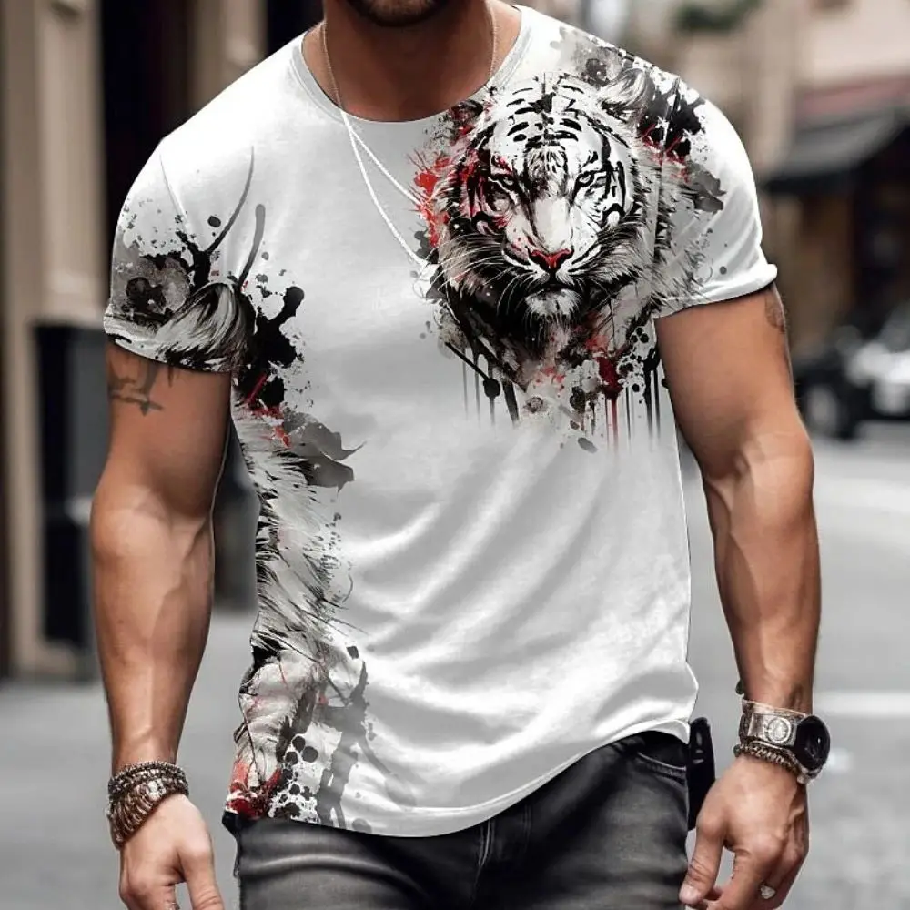 Summer Men's Animal Tiger Fashion Vintage Round Neck Short Sleeve 3d Printed Everyday Casual Street Loose Plus Size Top T-Shirt
Summer Men's Animal Tiger Fashion Vintage Round Neck Short Sleeve 3d Printed Everyday Casual Street Loose Plus Size Top T-Shirt