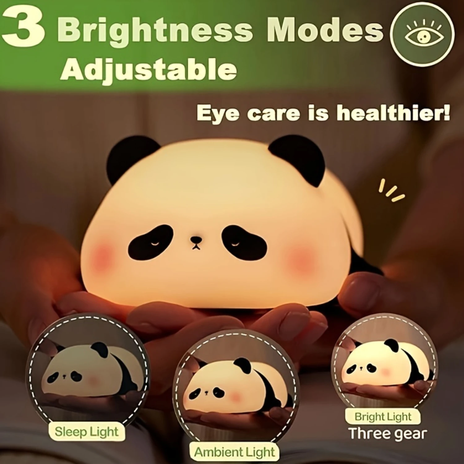Dimmable Cute Panda Night Light - Soft-Glow LED, Squishy Silicone Design, Perfect for Breastfeeding, Nursery, and Room Decor
Dimmable Cute Panda Night Light - Soft-Glow LED, Squishy Silicone Design, Perfect for Breastfeeding, Nursery, and Room Decor