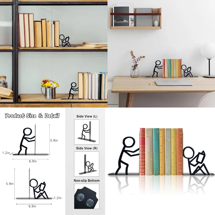 Декоративные металлические подставки для книг с уникальным дизайном для офисного стола, милые аксессуары для чтения для книжной полки в офисной школьной библиотеке Be
Декоративные металлические подставки для книг с уникальным дизайном для офисного стола, милые аксессуары для чтения для книжной полки в офисной школьной библиотеке Be