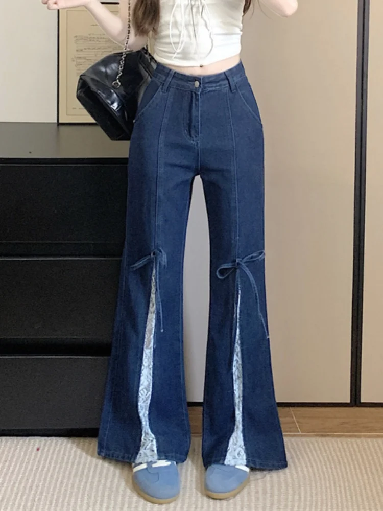 2026 Ropa Y2K Fashion Lace Patchwork Dark Blue Baggy Women's Bootcut Jeans Pants For Woman Clothing Summer Casual Denim Trousers
2026 Ropa Y2K Fashion Lace Patchwork Dark Blue Baggy Women's Bootcut Jeans Pants For Woman Clothing Summer Casual Denim Trousers