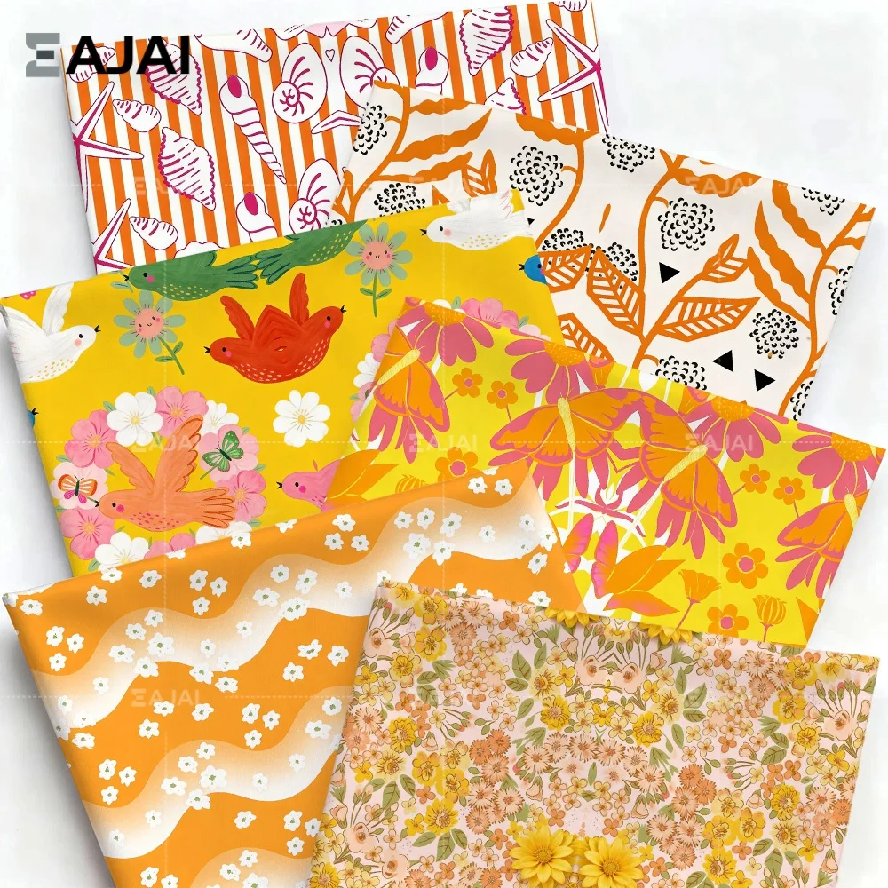 Yellow Floral Print Cloth Eajai Two-layer Four-way Stretch Fabric Digital Printing DIY Craft Material For Home Decor Dress
Yellow Floral Print Cloth Eajai Two-layer Four-way Stretch Fabric Digital Printing DIY Craft Material For Home Decor Dress