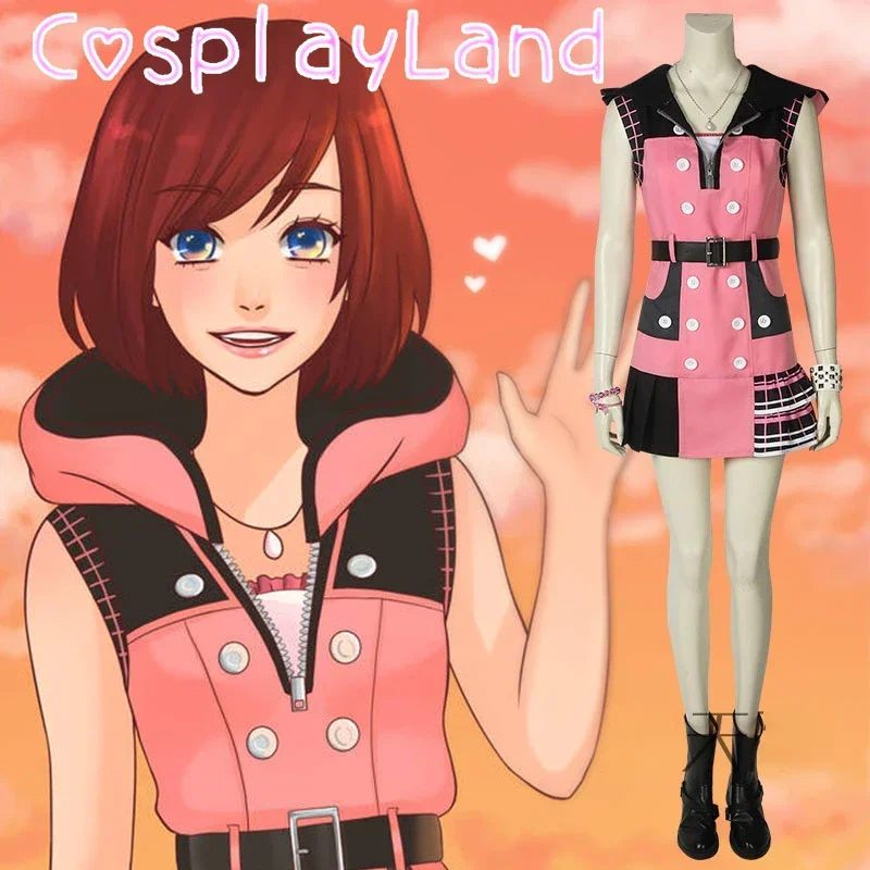 Kingdom Hearts 3 Kairi Cosplay Costume Pink Dress Outfit Combat Women Halloween Carnival Daily Adult Suit Jumpsuit Shoes
Kingdom Hearts 3 Kairi Cosplay Costume Pink Dress Outfit Combat Women Halloween Carnival Daily Adult Suit Jumpsuit Shoes