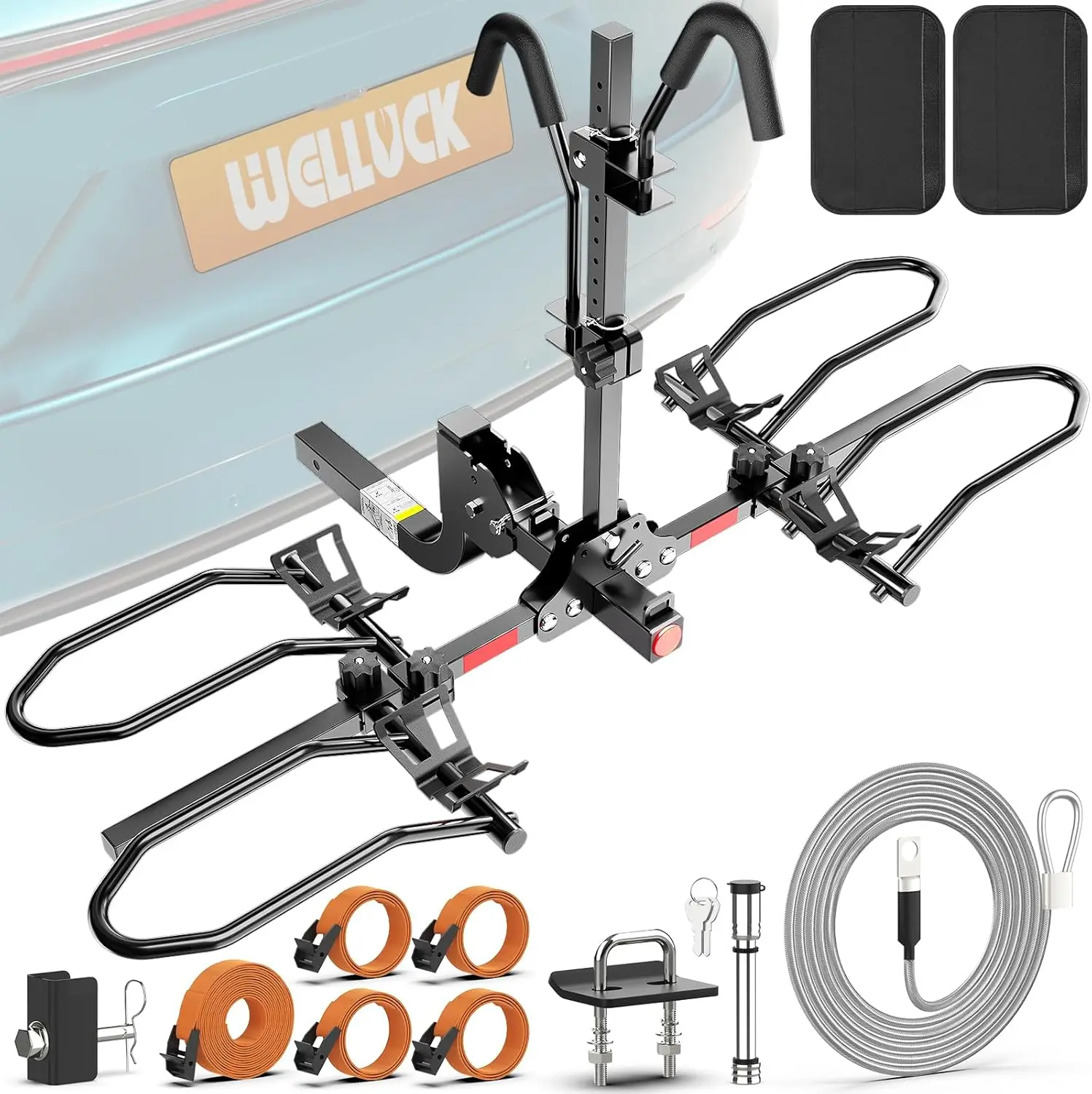 Heavy-Duty 200LB Bike Rack for Cars, SUVs, Trucks & RVs - Folding Hitch Mount with Anti-Theft Design
Heavy-Duty 200LB Bike Rack for Cars, SUVs, Trucks & RVs - Folding Hitch Mount with Anti-Theft Design
