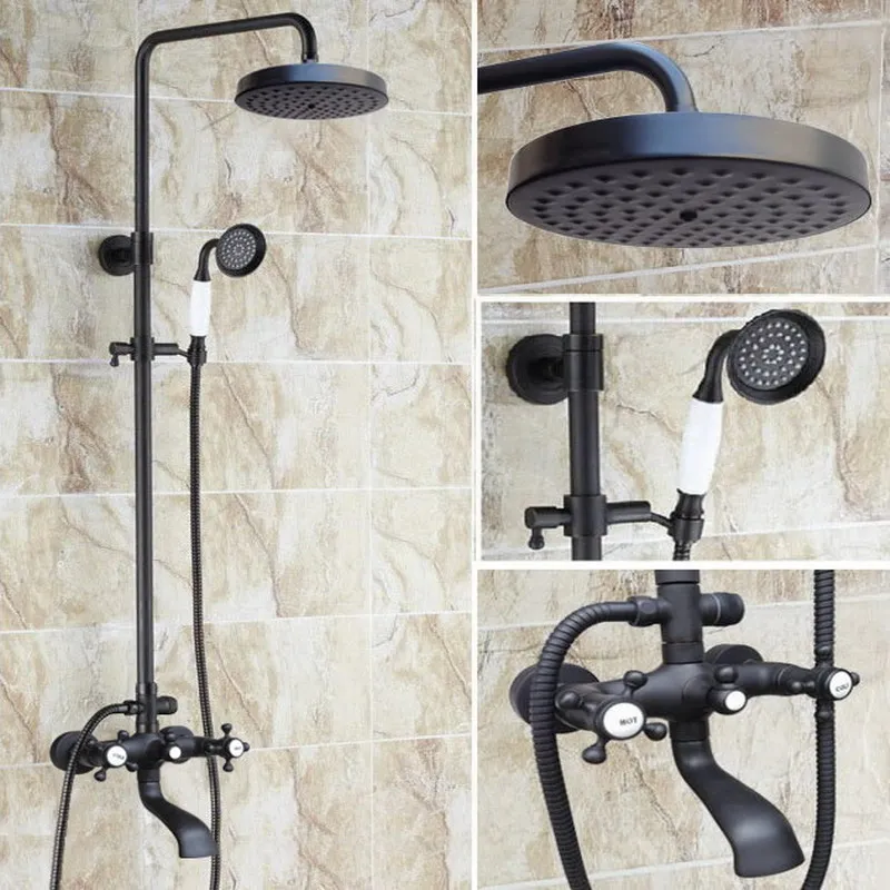 Black Oil Rubbed Brass Wall Mounted Waterfall Rain Shower Faucet Set Dual Cross Handles Bathroom Bathtub Water Tap ahg108
Black Oil Rubbed Brass Wall Mounted Waterfall Rain Shower Faucet Set Dual Cross Handles Bathroom Bathtub Water Tap ahg108