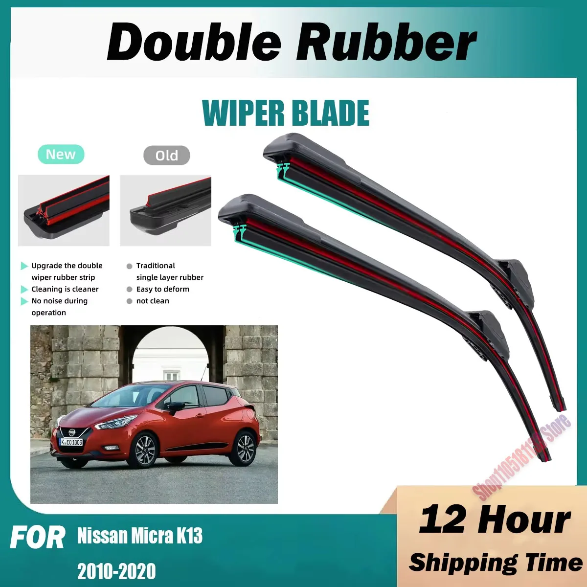 Front Windscreen Windshield Rubber Car Accessories 2018 2019 2020 Double Rubber Car Wiper Blades For Nissan Micra K13 2010-2020
Front Windscreen Windshield Rubber Car Accessories 2018 2019 2020 Double Rubber Car Wiper Blades For Nissan Micra K13 2010-2020