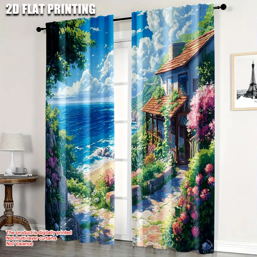 2pcs, Curtains 2D print Ocean Beach House Machine Washable (without rod) Outdoor Decorations for Bedroom, Office, Living Room,
2pcs, Curtains 2D print Ocean Beach House Machine Washable (without rod) Outdoor Decorations for Bedroom, Office, Living Room,