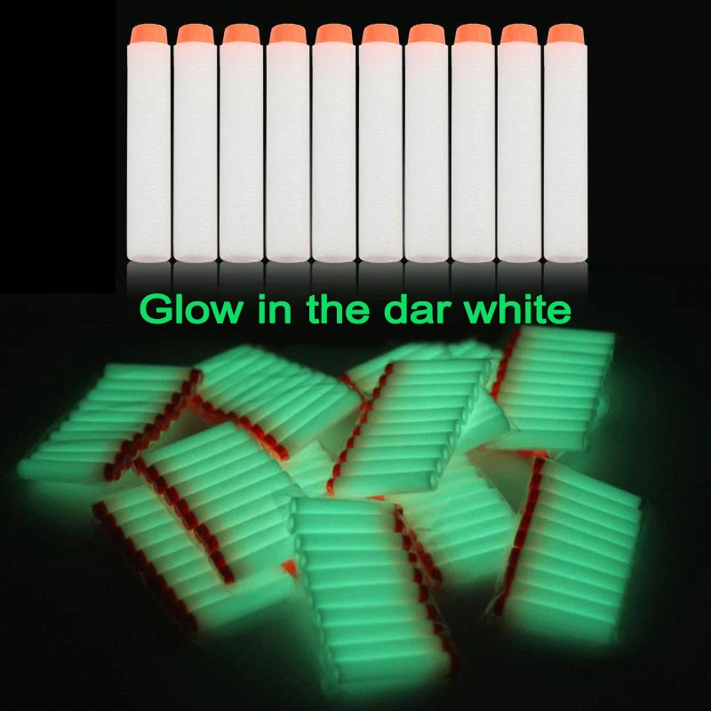White Glow In The Dark Soft Refill Darts Round Head Bullets for Outdoor Shooting Game Toy Gun Accessories A9
White Glow In The Dark Soft Refill Darts Round Head Bullets for Outdoor Shooting Game Toy Gun Accessories A9