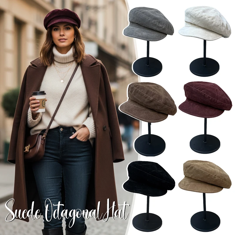Elegant Minimalist Suede Newsboy Cap Stylish Octagonal Hat For Women Autumn Fashion Accessory Versatile Simple Classy Headwear
Elegant Minimalist Suede Newsboy Cap Stylish Octagonal Hat For Women Autumn Fashion Accessory Versatile Simple Classy Headwear
