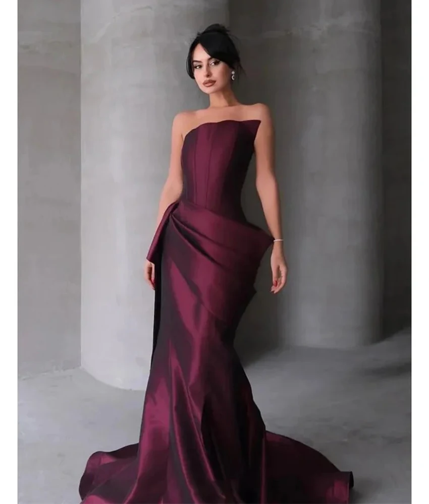 Lzhk Customized Graceful Satin Mermaid Evening Dress High Quality Strapless Sleeveless Floor Length Bespoke Occasion Gowns
Lzhk Customized Graceful Satin Mermaid Evening Dress High Quality Strapless Sleeveless Floor Length Bespoke Occasion Gowns