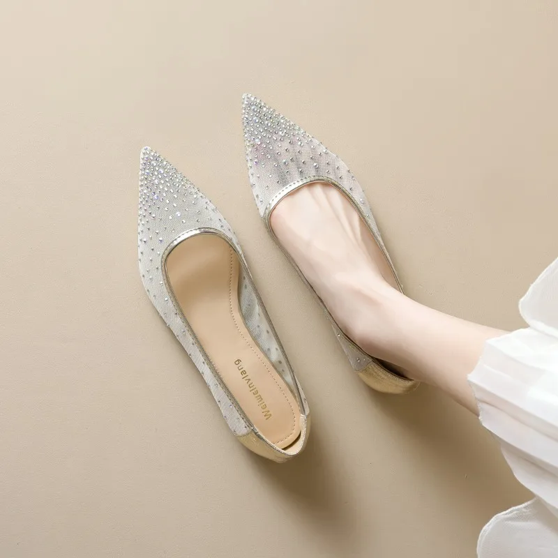 Designer Women's Shoes Summer Pointed Rhinestone Flat Shoes Fashion Comfortable Single Shoes for Women Casual Footwear Zapatos
Designer Women's Shoes Summer Pointed Rhinestone Flat Shoes Fashion Comfortable Single Shoes for Women Casual Footwear Zapatos