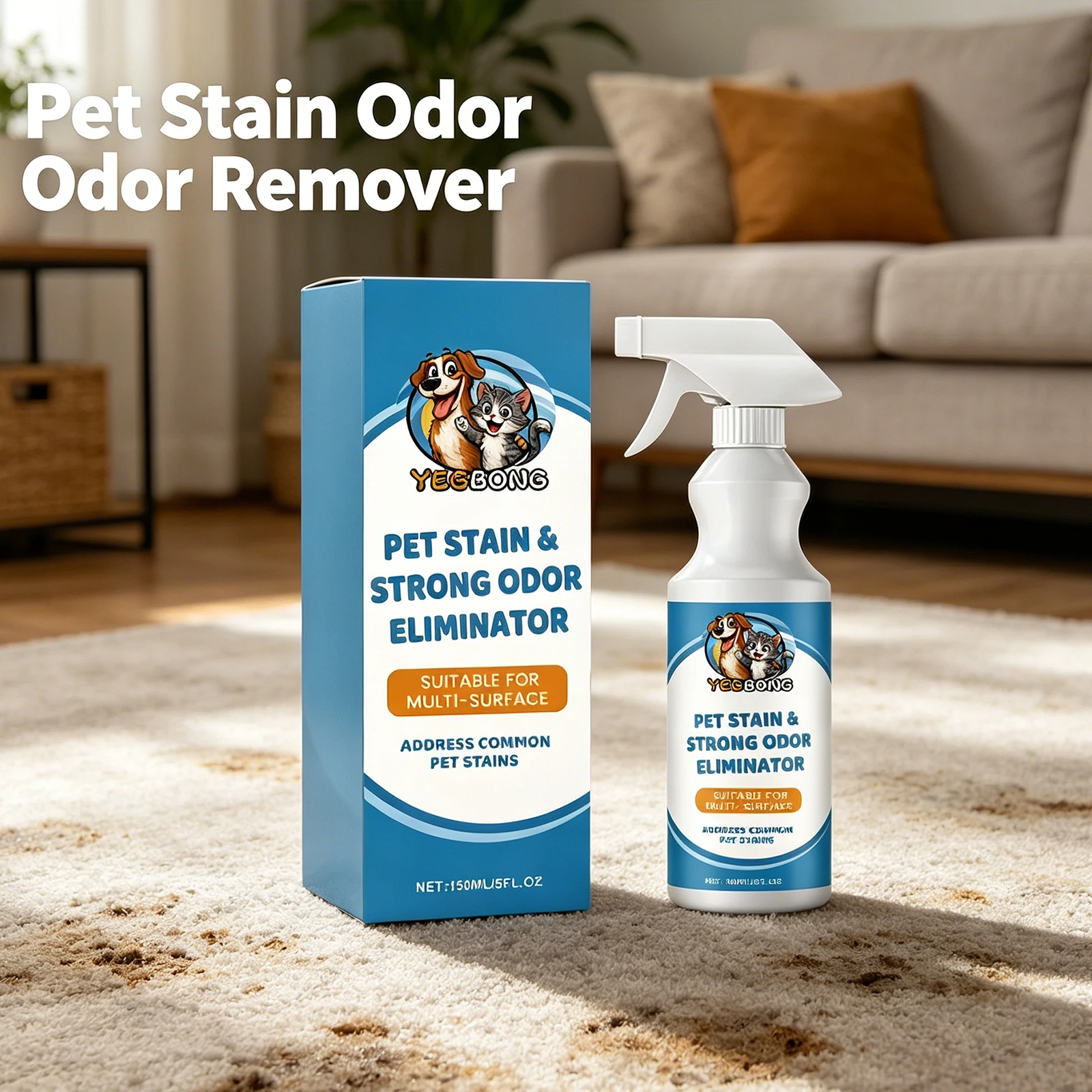 Pet Stain Odor Remover Multi Surface Cleaner Effective for Old Carpet Stains Pet Urine Stain Eliminator Home Pet Cleaning Spray
Pet Stain Odor Remover Multi Surface Cleaner Effective for Old Carpet Stains Pet Urine Stain Eliminator Home Pet Cleaning Spray