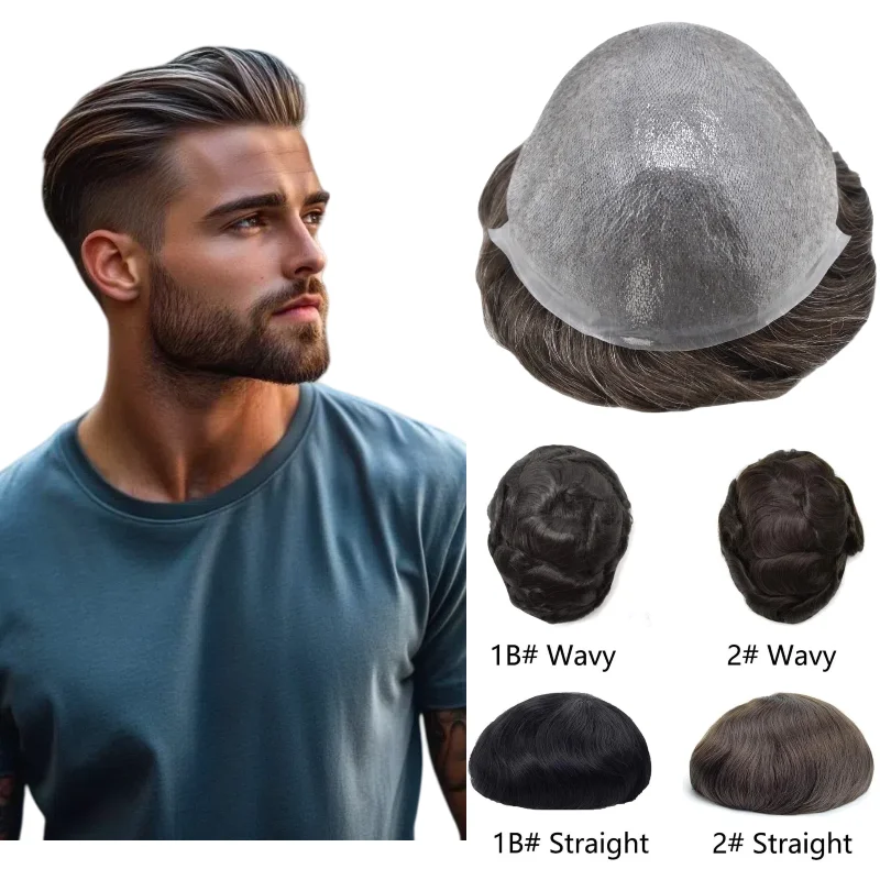 Мужской парик из человеческих волос с полной основой из искусственной кожи | Замена волос V-образной петли для естественного вида, многоразовый шиньон
Мужской парик из человеческих волос с полной основой из искусственной кожи | Замена волос V-образной петли для естественного вида, многоразовый шиньон