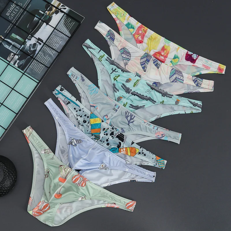 Men Sexy Low Waist Print Breathable Briefs Smooth Breathable Elastic Ice Silk Underpants Men's Intimate Underwear Sissy Panties
Men Sexy Low Waist Print Breathable Briefs Smooth Breathable Elastic Ice Silk Underpants Men's Intimate Underwear Sissy Panties